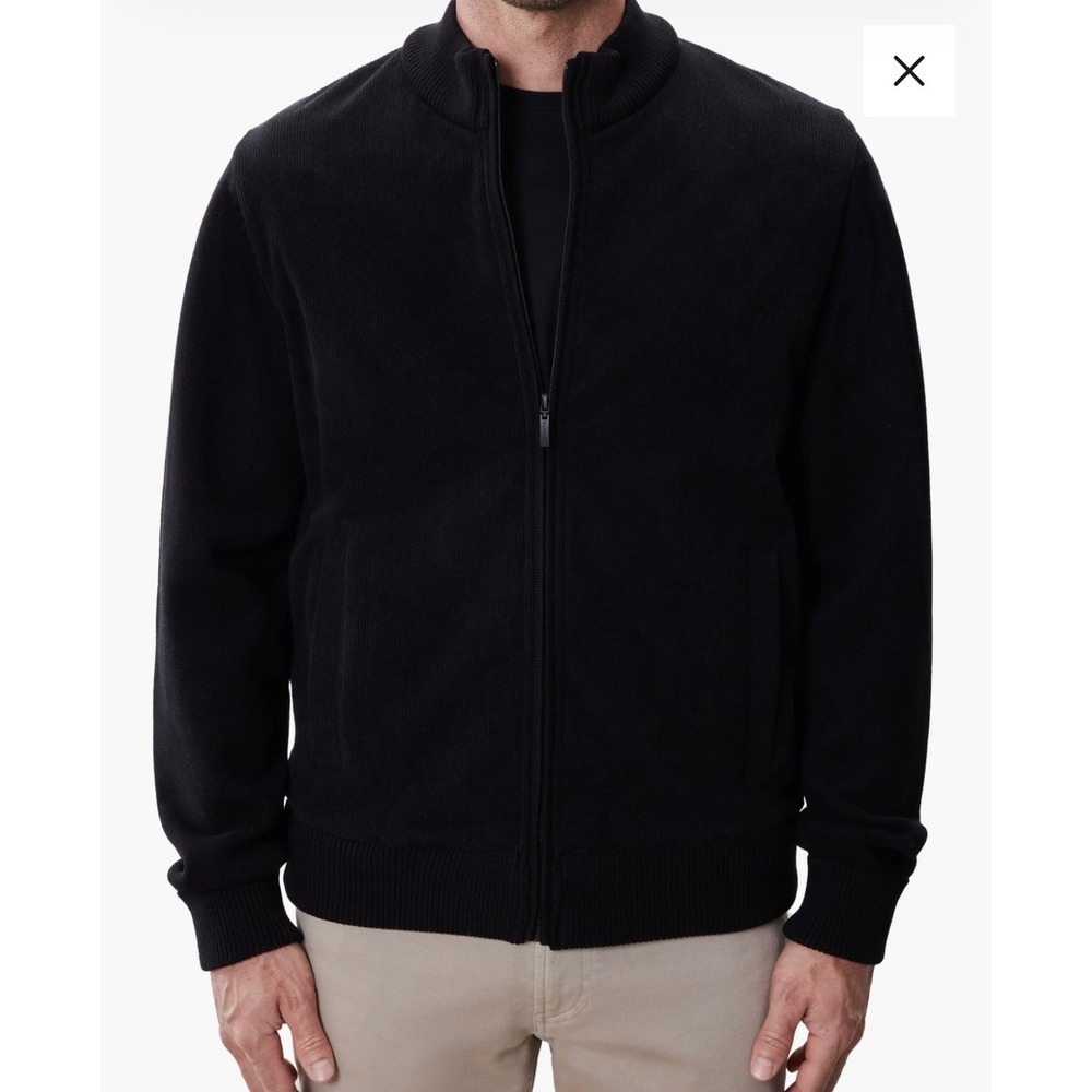 Robert Barakett Roydon Hybrid Jacket Mens XL Black  Full Zip Corded Mock